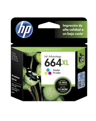 Nuevo Cartucho original de tinta tricolor de alto rendimiento HP 664XL - Envío Gratuito