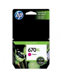 Cartucho Tinta Magenta HP Num 670xl Cz119al +C+ - Envío Gratuito