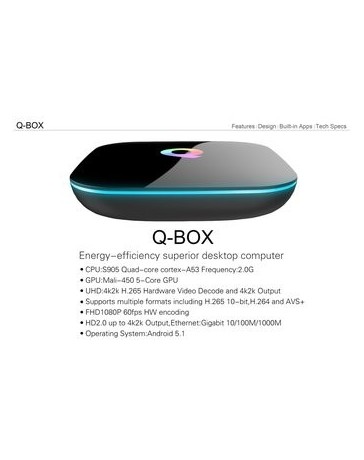TV Box Sunvell Q-BOX 2GB+16GB 4K H.265 1000M - Envío Gratuito