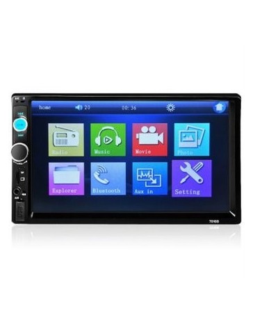 7010B Bluetooth V2.0 coche MP5 Audio Player_-NEGRO - Envío Gratuito