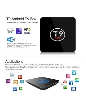 Android 6.0 TV BOX Amlogic S912 Video Player 64Bit - Envío Gratuito