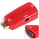 Adaptador HDMI Mini A VGA Y Adaptador De Audio-Rojo. - Envío Gratuito