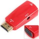 Adaptador HDMI A VGA Y Adaptador De Audio-Rojo. - Envío Gratuito