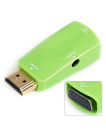 Adaptador HDMI A VGA Y Adaptador De Audio-Verde. - Envío Gratuito