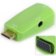 Adaptador HDMI Mini A VGA Y Adaptador De Audio-Verde. - Envío Gratuito