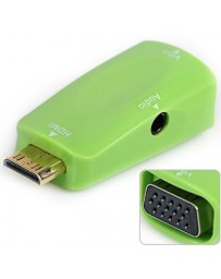 Adaptador HDMI Mini A VGA Y Adaptador De Audio-Verde. - Envío Gratuito