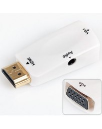 Adaptador HDMI A VGA Y Adaptador De Audio-Blanco. - Envío Gratuito