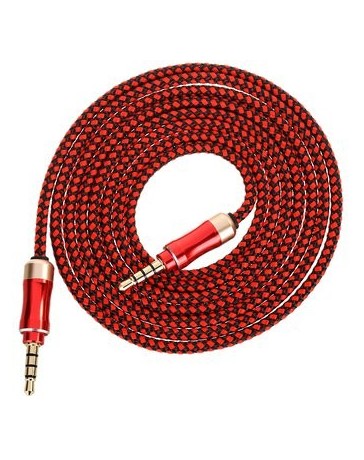 3.5mm macho a macho Car Audio AUX Cable - Rojo + Negro - Envío Gratuito