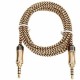 3.5mm macho a macho Car Audio AUX Cable - Beige + Negro ( 150cm ) - Envío Gratuito