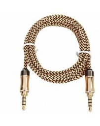 3.5mm macho a macho Car Audio AUX Cable - Beige + Negro ( 150cm ) - Envío Gratuito
