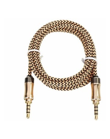 3.5mm macho a macho Car Audio AUX Cable - Beige + Negro ( 150cm ) - Envío Gratuito