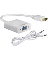 Cable Adaptador Convertidor Hdmi To Vga + Audio - Envío Gratuito