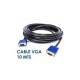 Cable Vga Macho 10 Metros Laptop Pc Proyector Tv -Negro - Envío Gratuito
