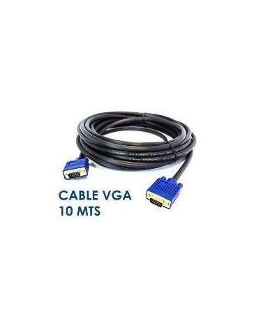 Cable Vga Macho 10 Metros Laptop Pc Proyector Tv -Negro - Envío Gratuito
