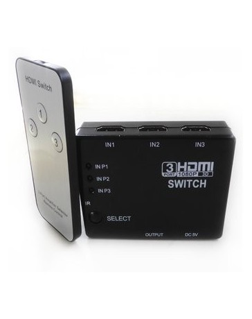 Switch Divisor Hdmi 3 Puertos + Control Remoto Seafon - Envío Gratuito