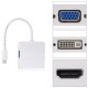 3 En 1 Mini Display Port 1.1a DP Thunderbolt A DVI VGA Adaptador - Envío Gratuito