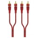 EXTENSIÓN ORO IMAC “Y” MITZU 11-1096 1,8M 2 PLUG RCA-rojo - Envío Gratuito