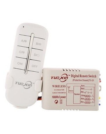 Generico 220V 3 Way Channels Wireless Home Garage - Envío Gratuito