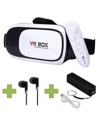 Lentes Realidad Virtual 3D 360 + Control BlueTooth + Cargador Celular - Envío Gratuito