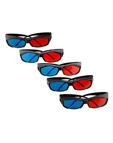 Duola 5 x rojo azul gafas 3D marco para película Dimensional - Envío Gratuito