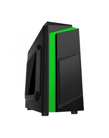 Gabinete KMEX ATX Mediatorre 3Z22 Negro VERDE 450W 24P. - Envío Gratuito