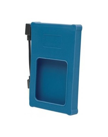 Gabinete Hdd Manhattan 130110 2.5 SATA USB V2.0 Sil Azul +C+ - Envío Gratuito