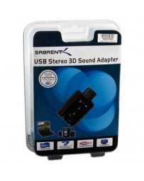 Adaptador de Sonido USB 2.0 Sabrent con salida de sonido - Envío Gratuito