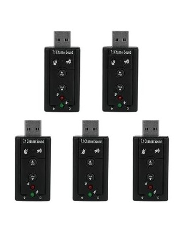 USB Virtual 7.1-ch w/ Adaptadores de tarjeta de sonido de audio - Envío Gratuito