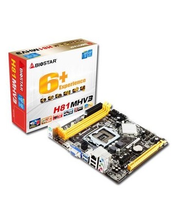 T. Madre Biostar H81MHV3, Chipset Intel H81 - Envío Gratuito