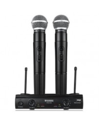 WEISRE PGX58 VHF dual inalámbrica Microphone_-NEGRO - Envío Gratuito