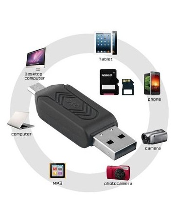 EB El Lector Otg Para Ordenadores Y Teléfonos Móviles-Negro - Envío Gratuito