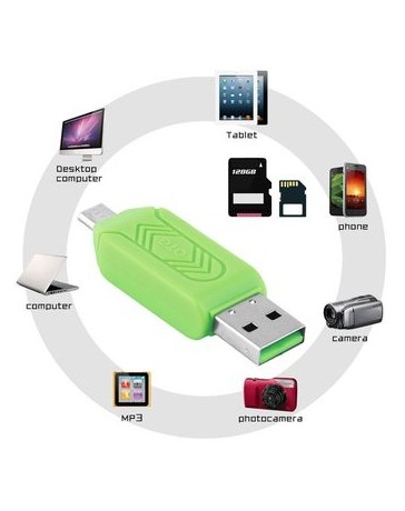 EB El Lector Otg Para Ordenadores Y Teléfonos Móviles-Verde - Envío Gratuito
