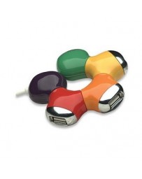 Manhattan Hub Flexible USB 2.0, 4 Puertos, Diseño Flor Multicolor - Envío Gratuito