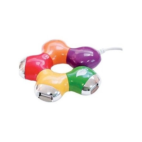 MINI HUB 4 PUERTOS MITZU 18-3503 Flexible-Colores - Envío Gratuito