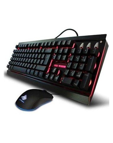 EAGLE WARRIOR KIT TECLADO Y MOUSE FENIX GAMING LED RGB - Envío Gratuito