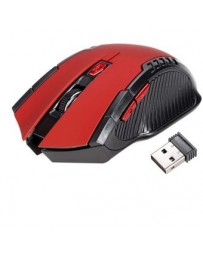 Mouse Inalámbrico Con 6 Botones USB 2.4GHz-Rojo - Envío Gratuito