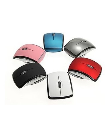 Plegable Ratón 2.4G Ratón óptico Inalámbrico (rosa) - Envío Gratuito