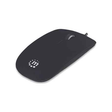 Mouse Ergonomico Manhattan Color Negro Usb. - Envío Gratuito