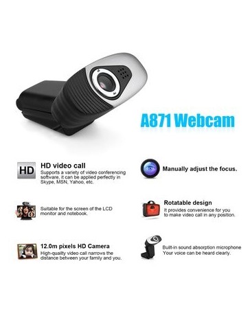 Cámara Digital USB Chat HD Webcam With Microphone - Envío Gratuito