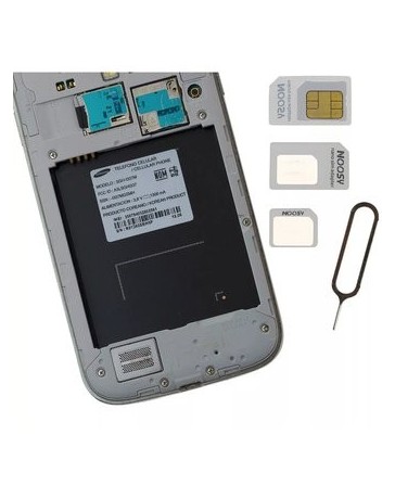 Adaptador Nano Sim A Micro Sim Y Sim Regular Blanco - Envío Gratuito