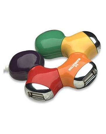 Hub USB Manhattan 161053 de Alta Velocidad 2.0 Flexible 4 puertos - Envío Gratuito