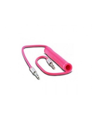 Cable Auxiliar Flexible 3.5mm Acteck LKCA-011 1 Metro Rosa +B+ - Envío Gratuito