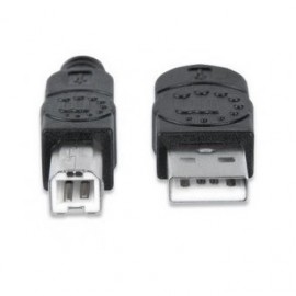 Cable USB Manhattan 393737 V2.0 A-B 1.8m-Negro - Envío Gratuito