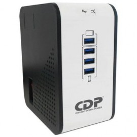 Regulador CDP, 1000VA/720W, 8 contactos, 4 puertos USB de carga - Envío Gratuito