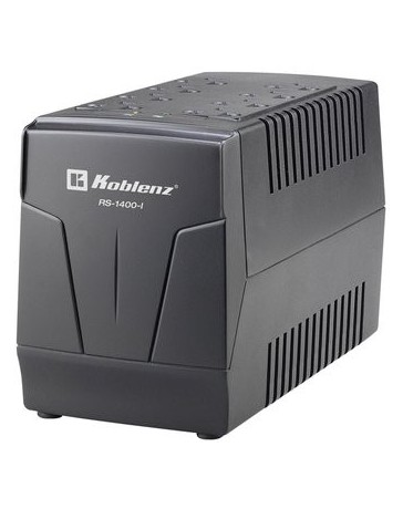 Regulador KOBLENZ RS-1400-I, 8, Negro, Oficina, 1400 VA, 600 W - Envío Gratuito