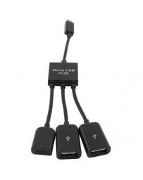 BSTUO OTG Micro USB HUB 3-en-1 Micro Hub USB Adaptador macho a hembra - Envío Gratuito