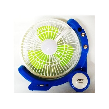 Ventilador Con Luz, 2 Vel, 2 Intensidades, Bateria Recargable - Envío Gratuito