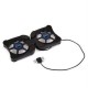 Doble plegable Dual-USB ventilador doble Cooling Pad_-BLACK - Envío Gratuito