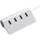 Alta velocidad de 4 puertos USB 3.0 Hub de aluminio portable - Envío Gratuito
