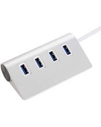 Alta velocidad de 4 puertos USB 3.0 Hub de aluminio portable - Envío Gratuito